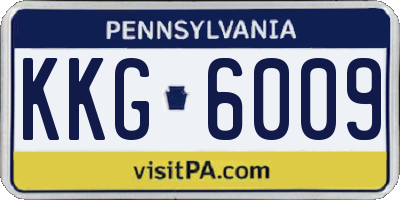 PA license plate KKG6009