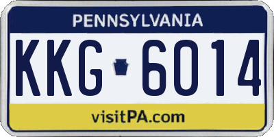 PA license plate KKG6014