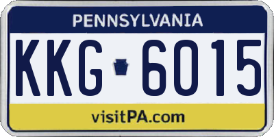 PA license plate KKG6015