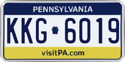 PA license plate KKG6019