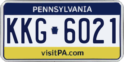 PA license plate KKG6021