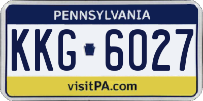 PA license plate KKG6027