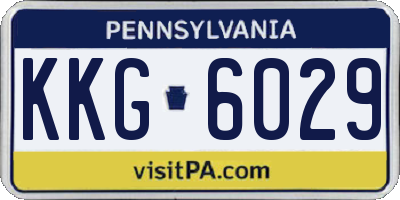 PA license plate KKG6029