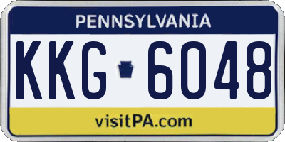 PA license plate KKG6048