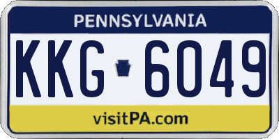 PA license plate KKG6049
