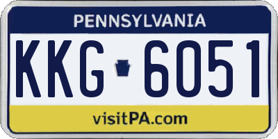 PA license plate KKG6051