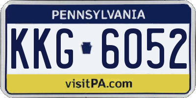 PA license plate KKG6052