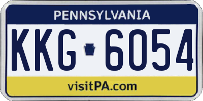 PA license plate KKG6054
