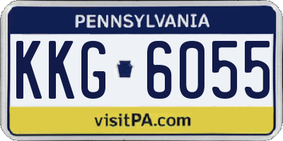PA license plate KKG6055