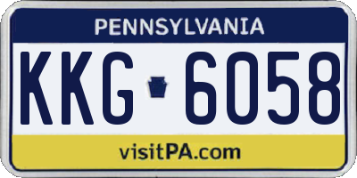 PA license plate KKG6058
