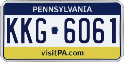 PA license plate KKG6061