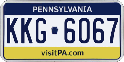PA license plate KKG6067