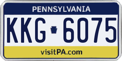 PA license plate KKG6075