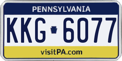 PA license plate KKG6077