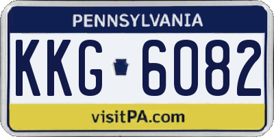 PA license plate KKG6082