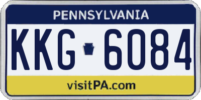 PA license plate KKG6084