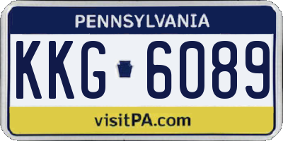 PA license plate KKG6089