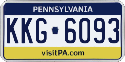 PA license plate KKG6093