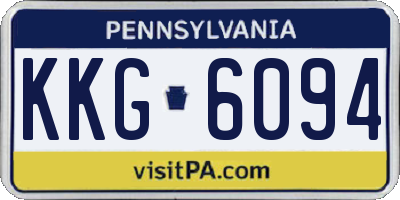 PA license plate KKG6094