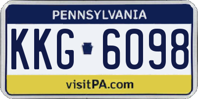 PA license plate KKG6098