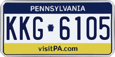 PA license plate KKG6105