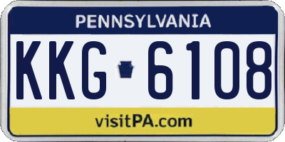 PA license plate KKG6108