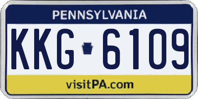 PA license plate KKG6109