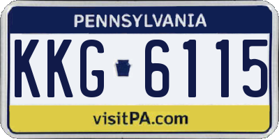 PA license plate KKG6115