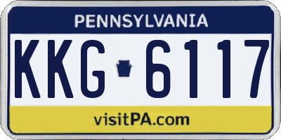 PA license plate KKG6117