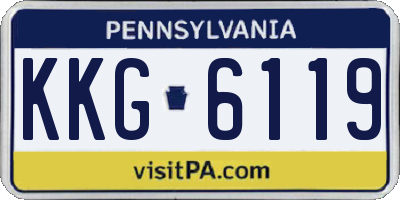 PA license plate KKG6119
