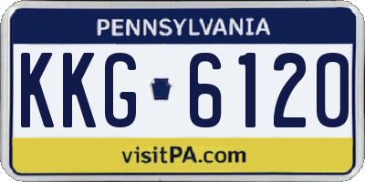 PA license plate KKG6120