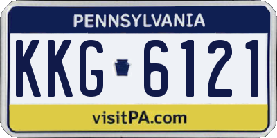 PA license plate KKG6121
