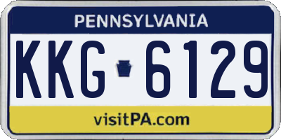 PA license plate KKG6129