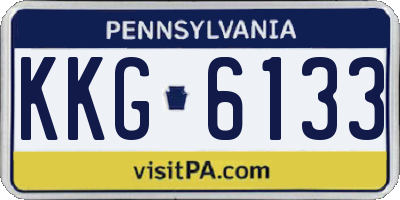 PA license plate KKG6133