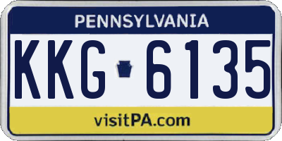 PA license plate KKG6135