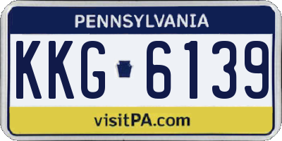 PA license plate KKG6139