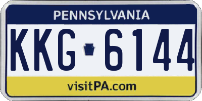 PA license plate KKG6144