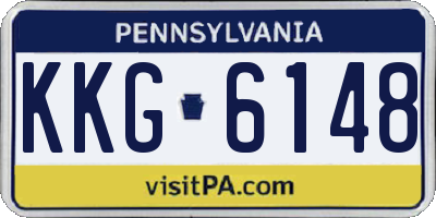 PA license plate KKG6148