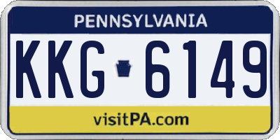 PA license plate KKG6149