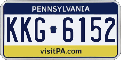 PA license plate KKG6152