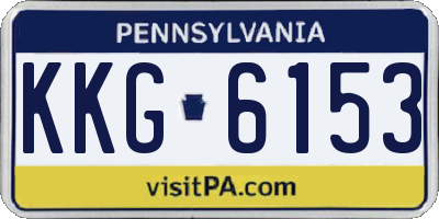 PA license plate KKG6153