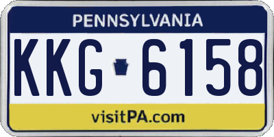 PA license plate KKG6158