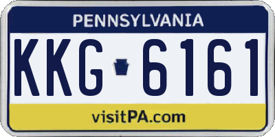 PA license plate KKG6161