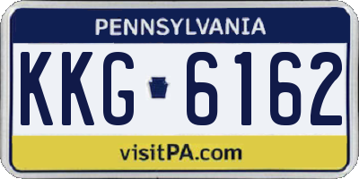 PA license plate KKG6162
