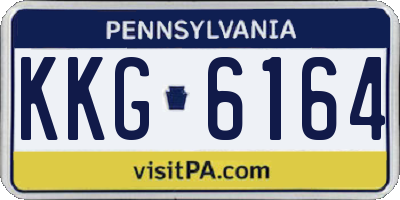 PA license plate KKG6164