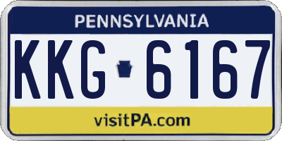 PA license plate KKG6167