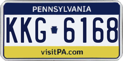 PA license plate KKG6168