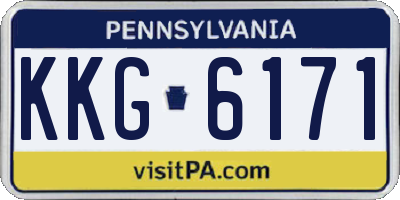 PA license plate KKG6171