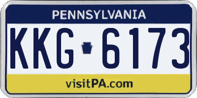 PA license plate KKG6173
