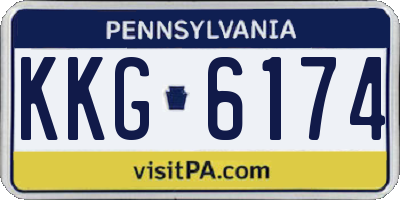 PA license plate KKG6174